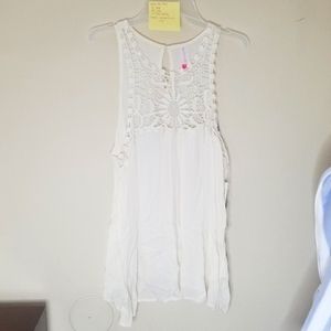 Pink or Cream Lace Tank Style Blouse